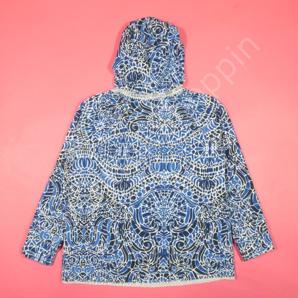 Lilly Pulitzer Harmon Pullover Hoodie Womens S Blue UPF 50+ Taverna Tile - Picture 3 of 6